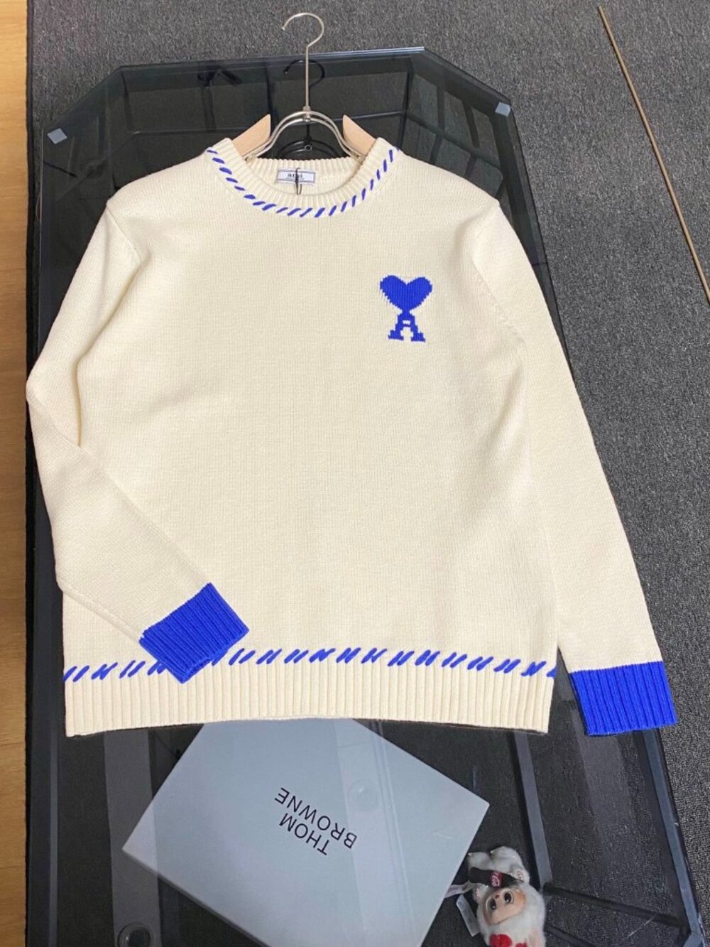 Ami Paris Heart Logo Crewneck Sweater